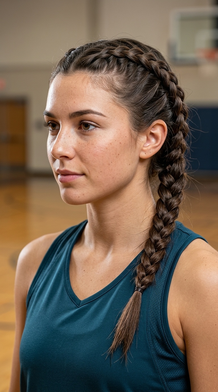 Side-Pinned French Braids