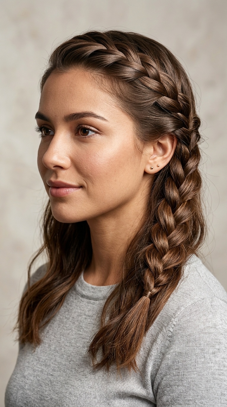 Side-Swept Braided Waterfall