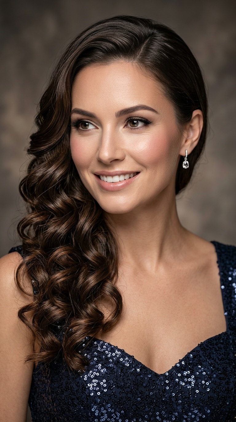 Side-Swept Curls