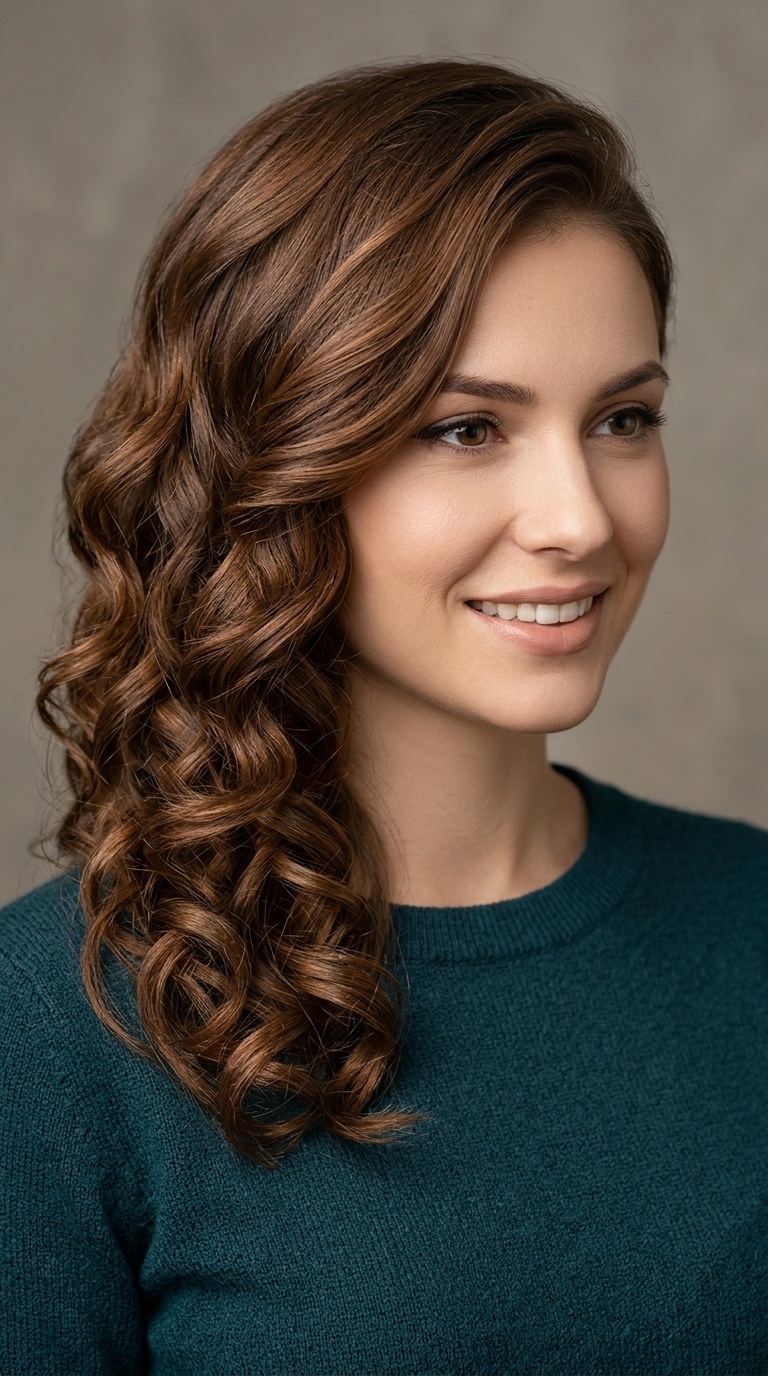 Side-Swept Curls
