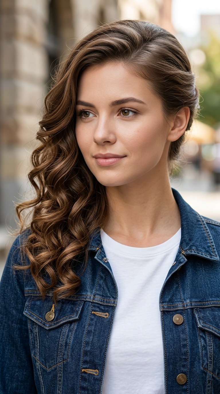 Side-Swept Curls