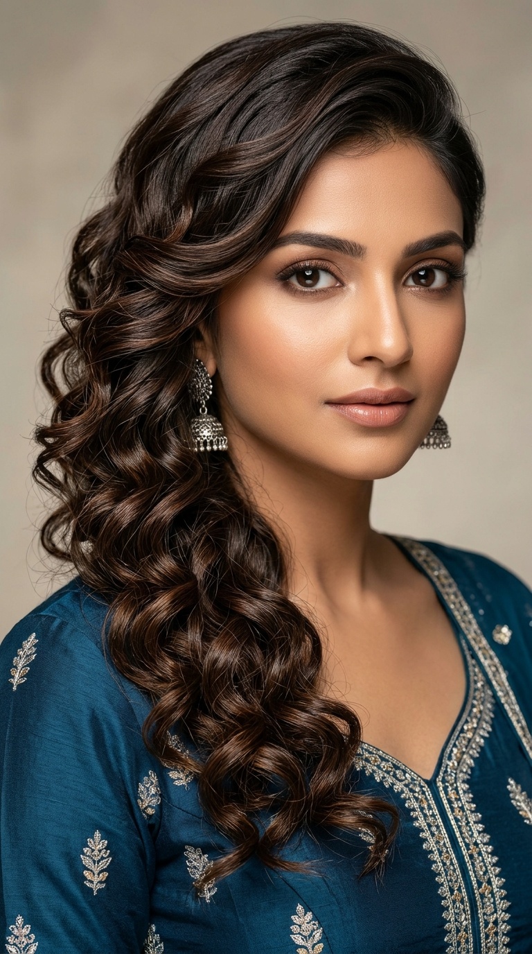Side-Swept Curls