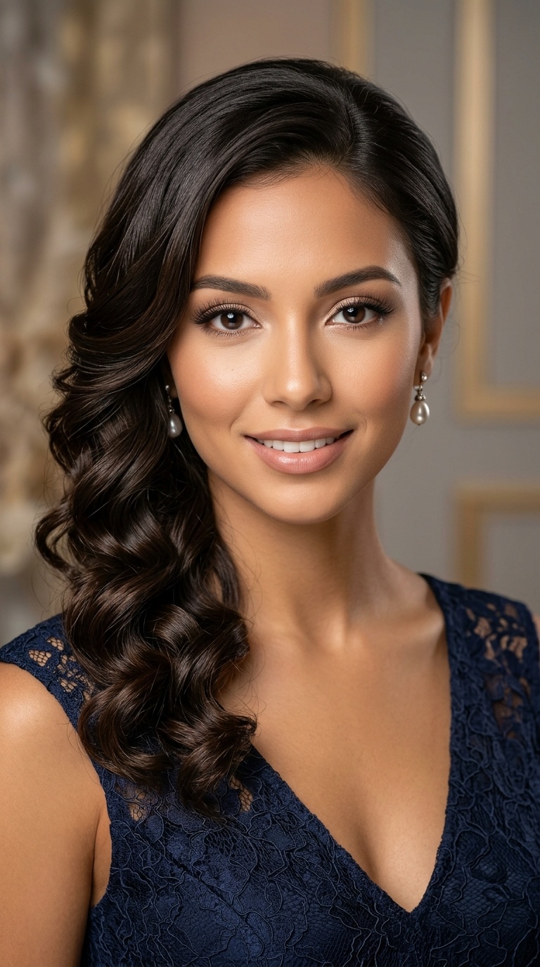Side-Swept Curls