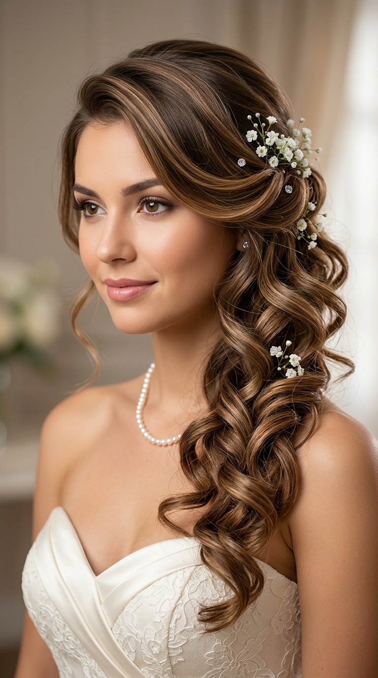Side-Swept Curls