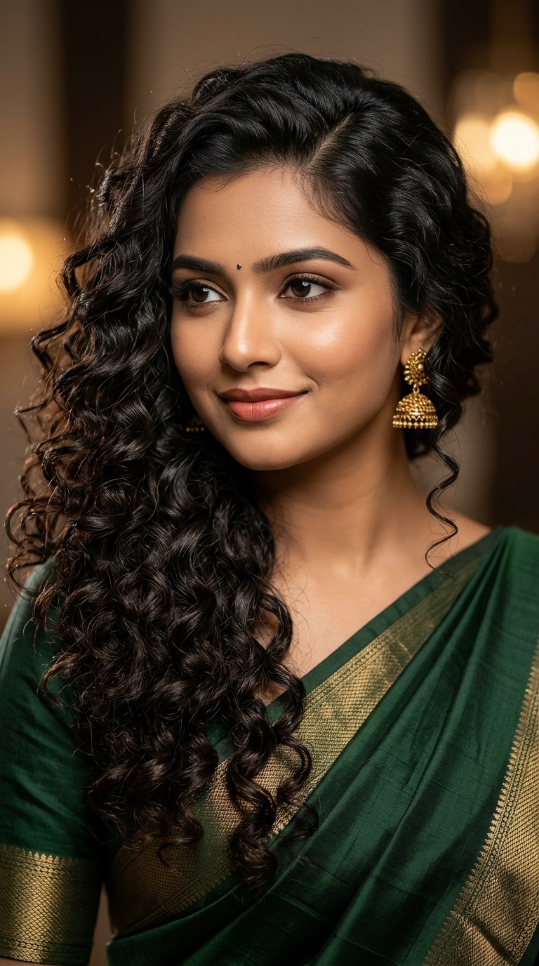 Side-Swept Curls