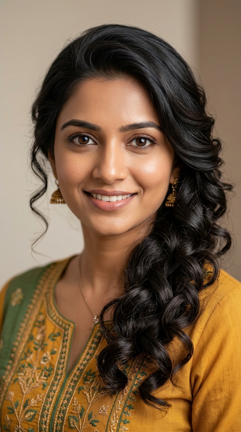 Side Swept Curls