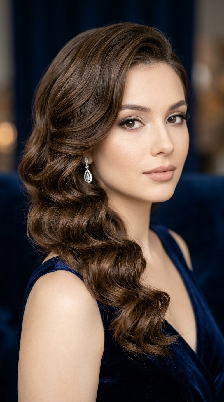 Side-Swept Curls