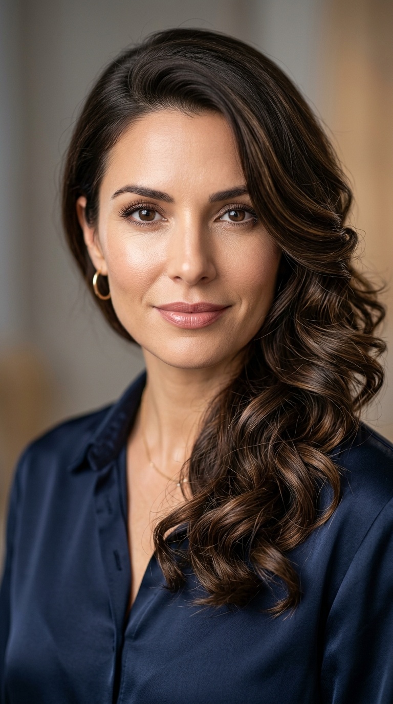 Side-Swept Curls