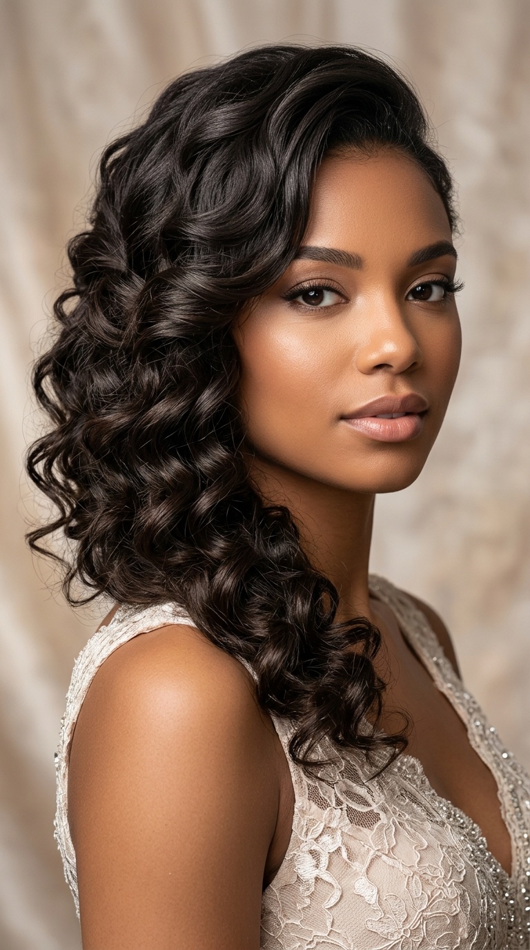 Side-Swept Curls