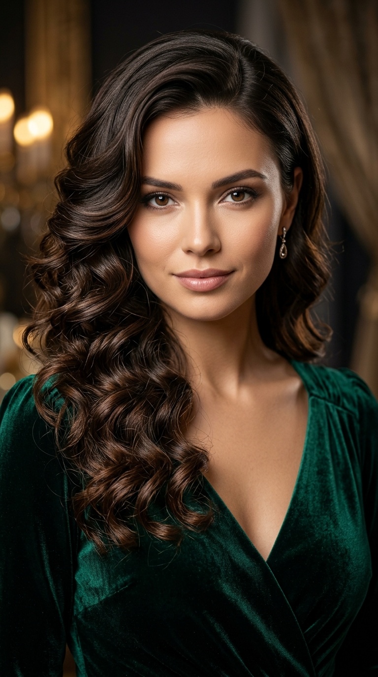 Side-Swept Curls