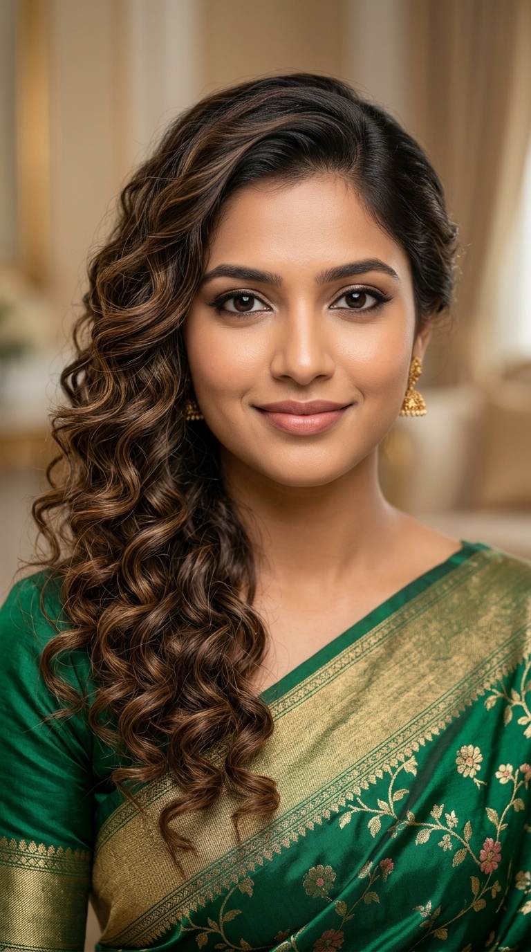 Side-Swept Curls