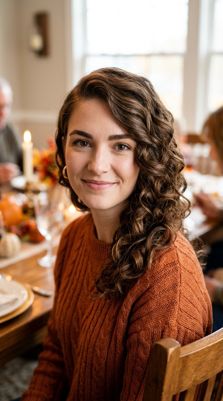 Side-Swept Curls