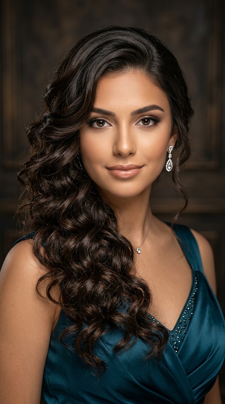 Side-Swept Curls