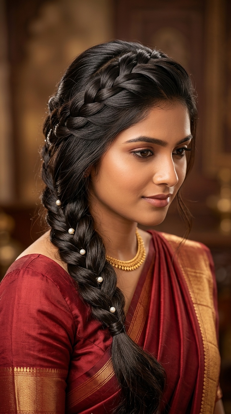 Side-Swept Dutch Braid