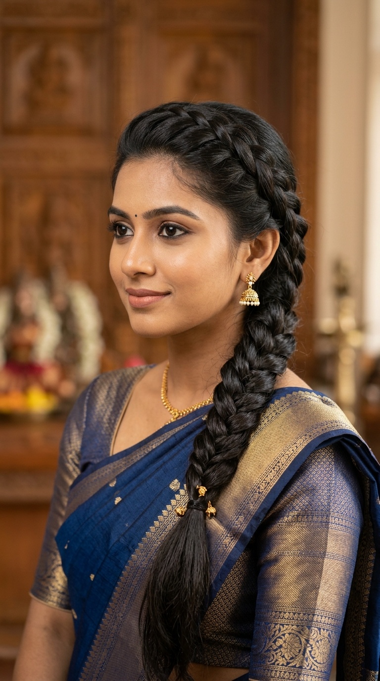 Side-Swept Dutch Braid