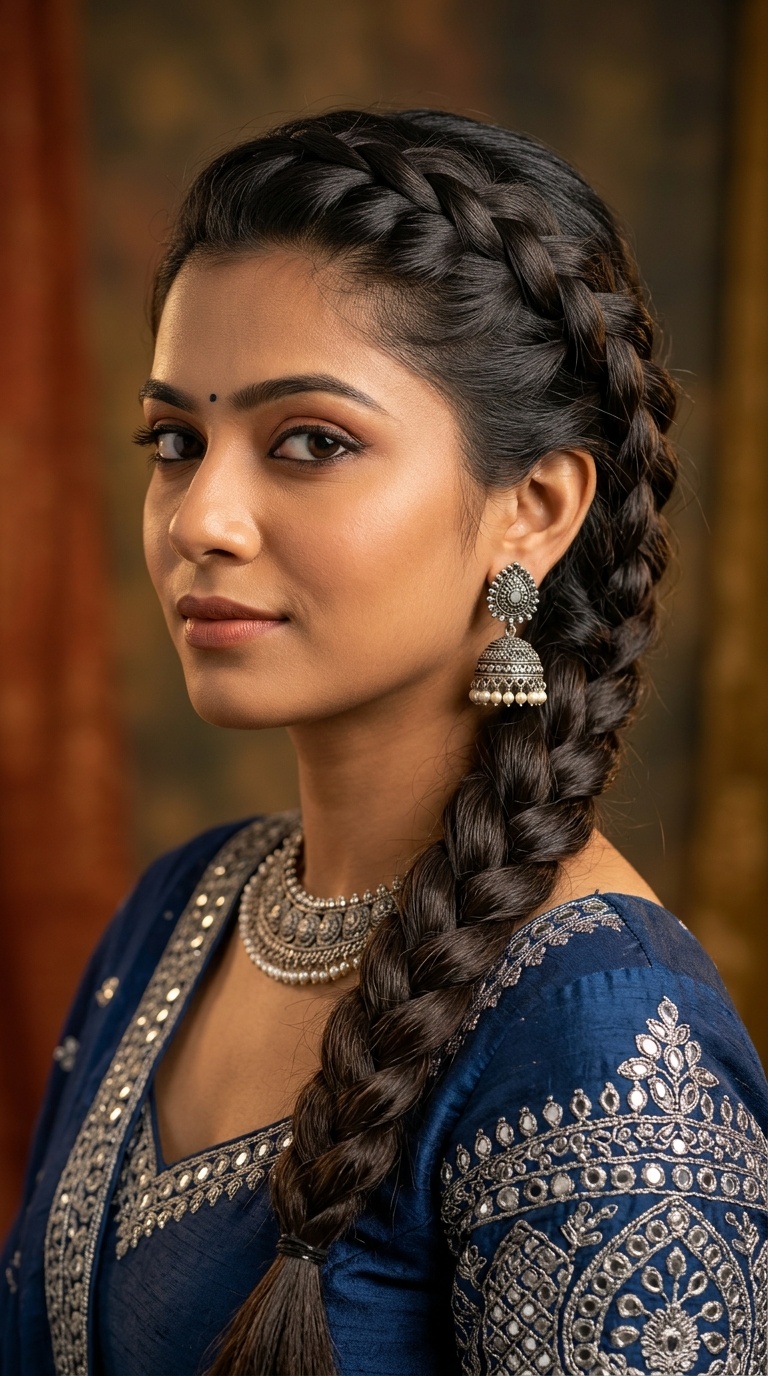 Side-Swept Dutch Braid