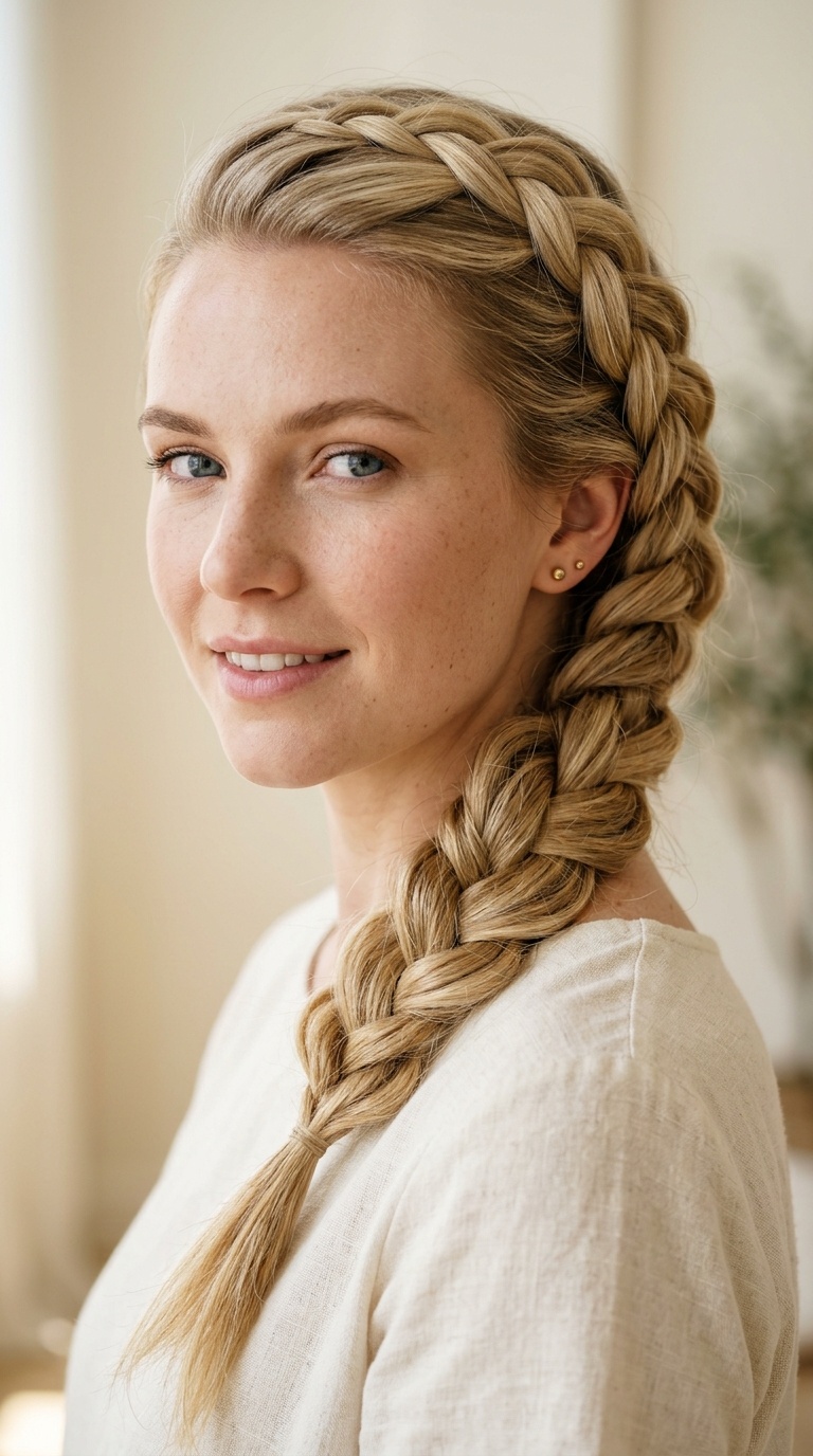 Side-Swept Dutch Braid