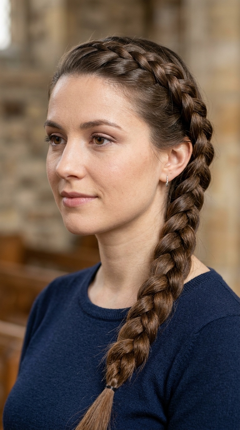 Side-Swept Dutch Braid