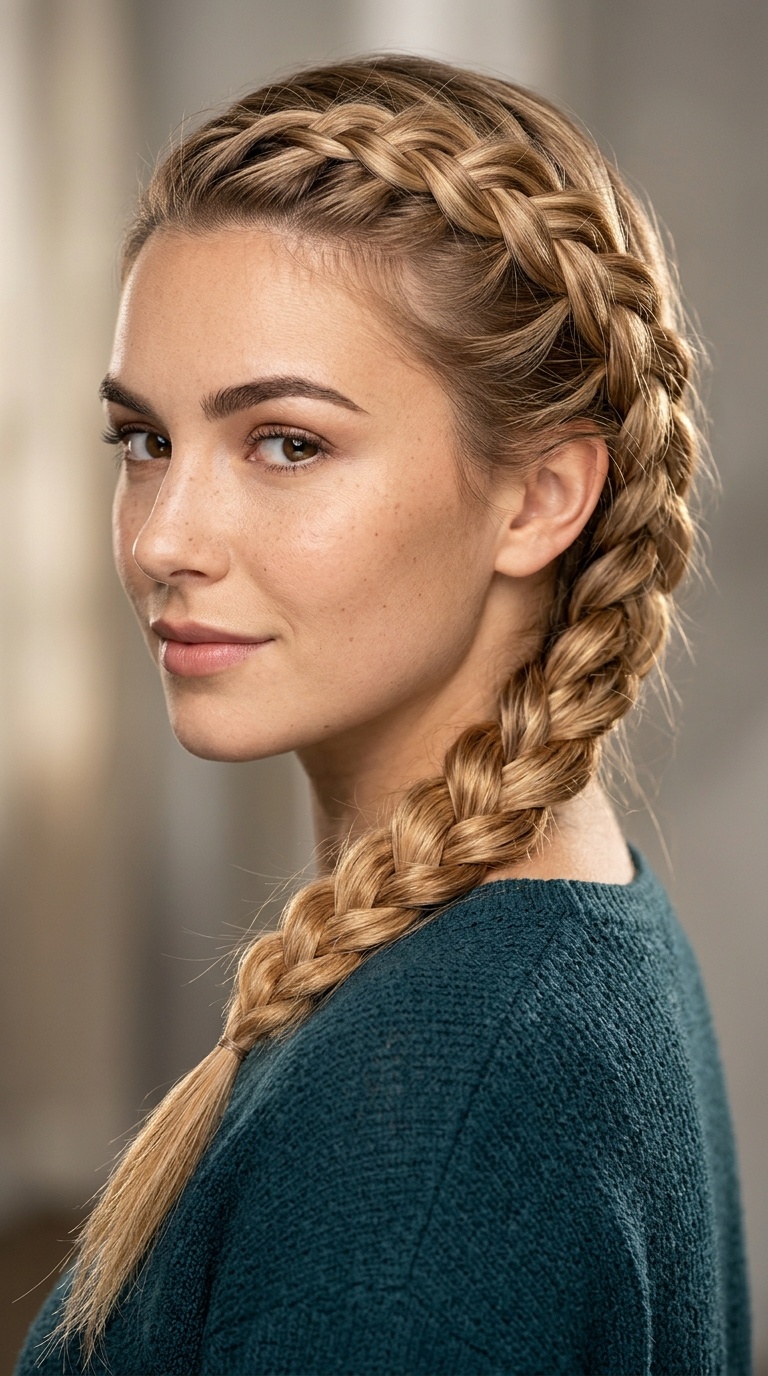 Side-Swept Dutch Braid
