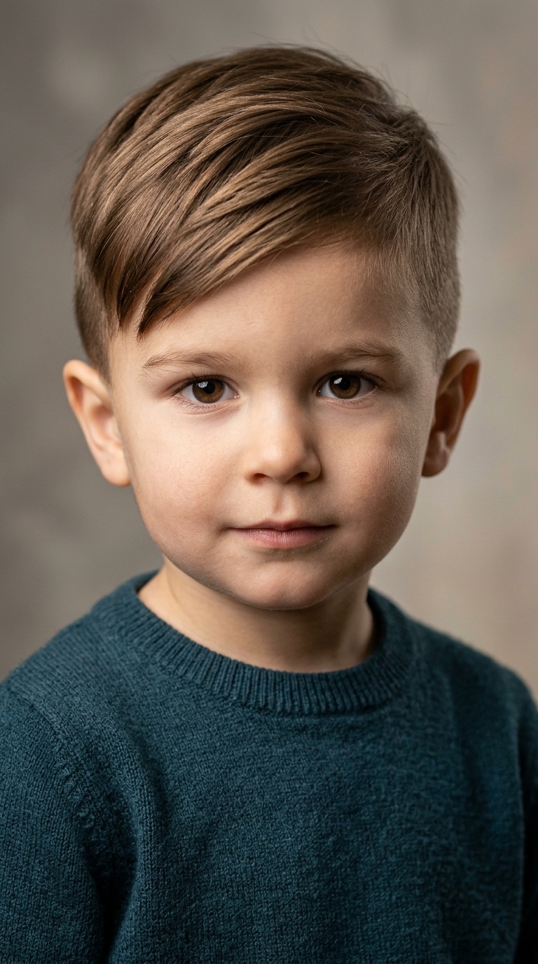 Side-Swept Fringe with Short Back