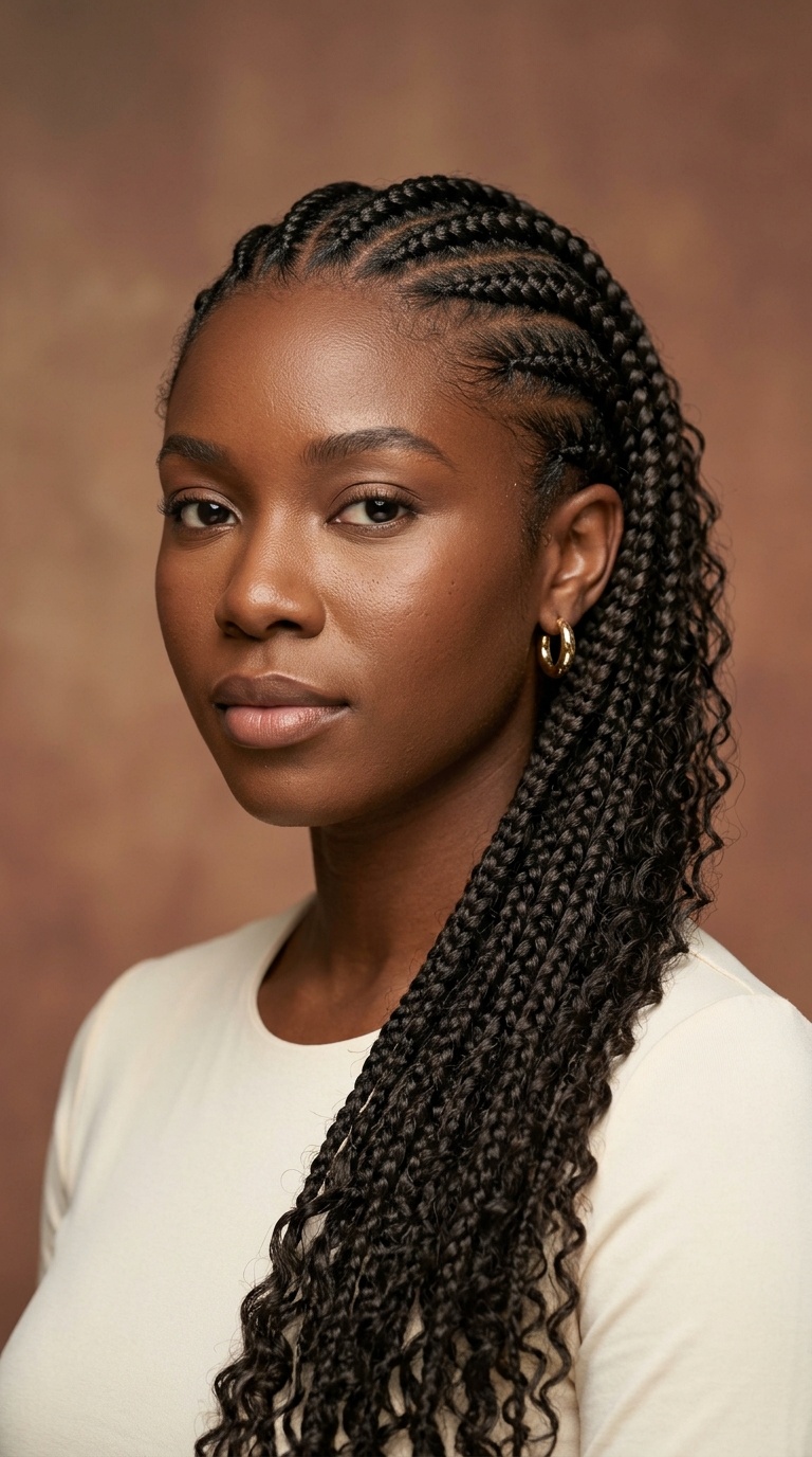 Side-Swept Goddess Braids