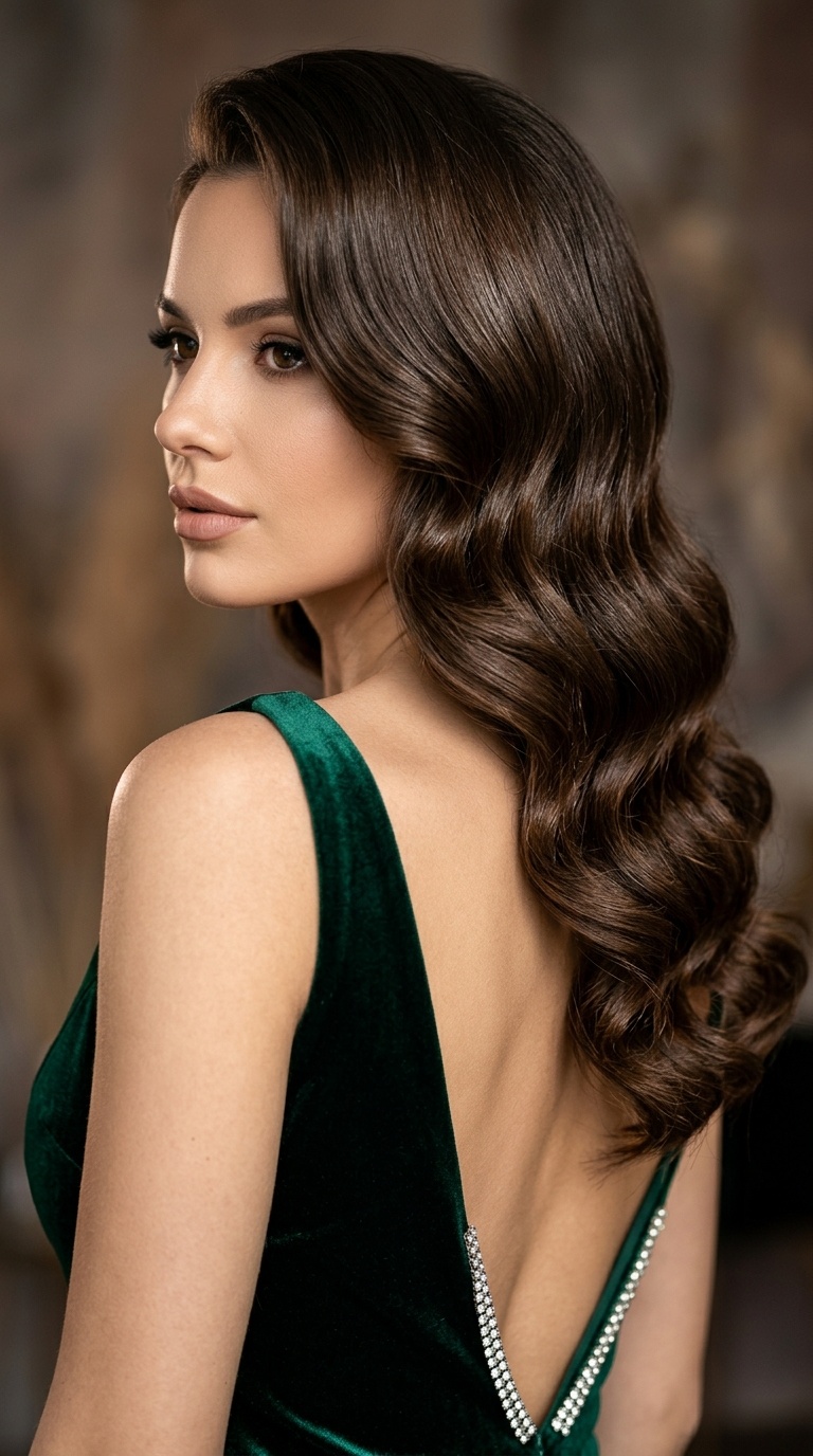 Side-Swept Hollywood Waves
