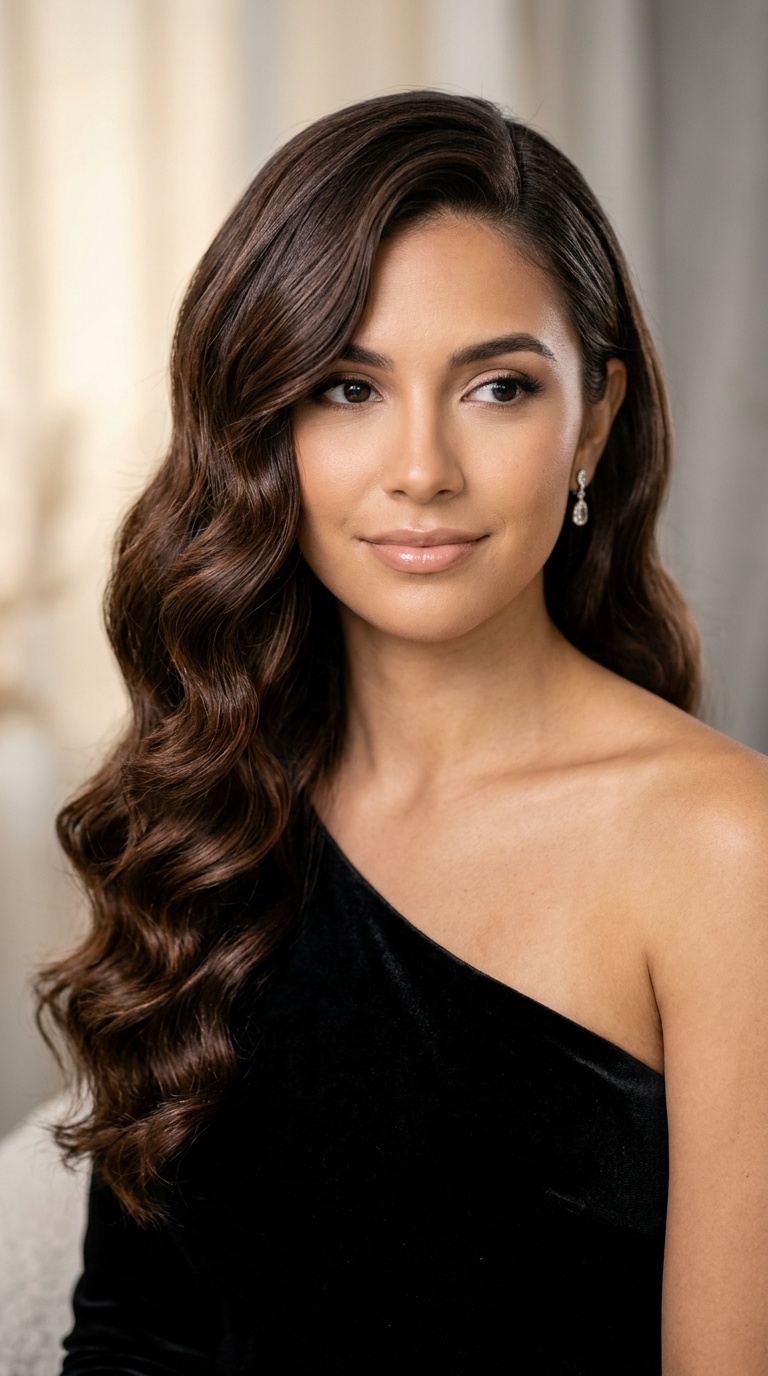 Side-Swept Hollywood Waves