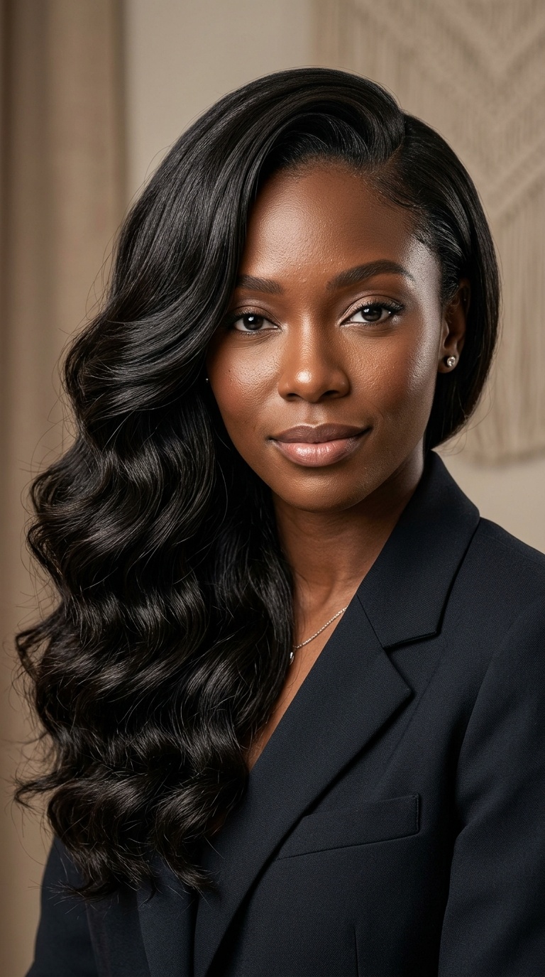 Side-Swept Hollywood Waves