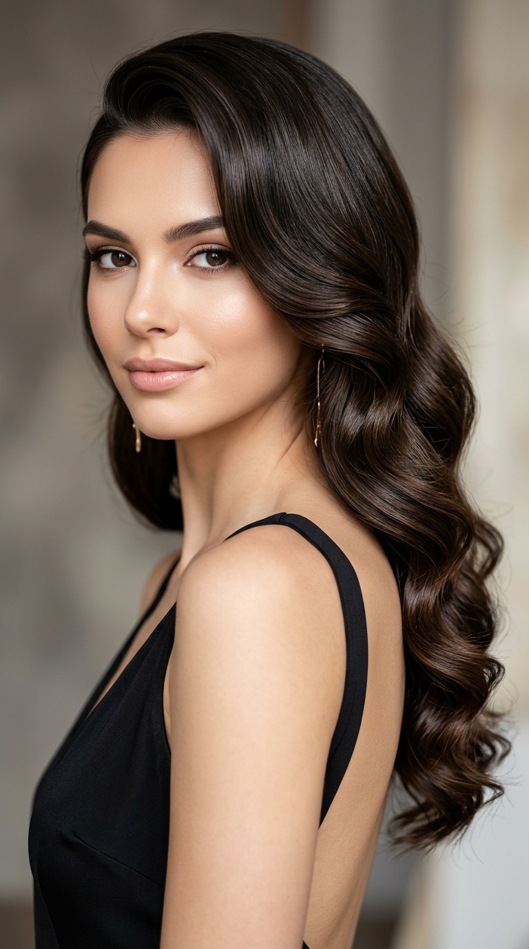 Side-Swept Hollywood Waves