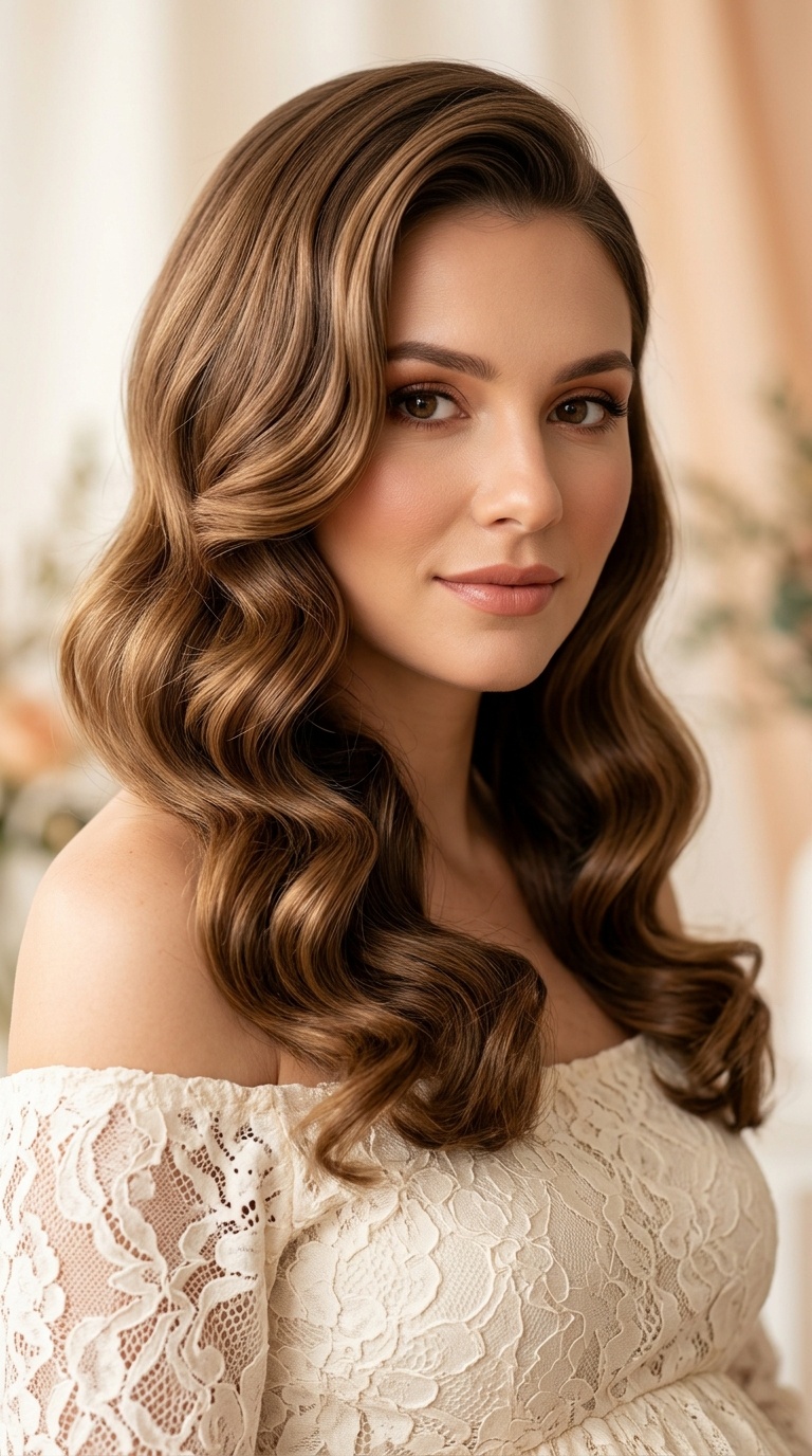 Side-Swept Hollywood Waves