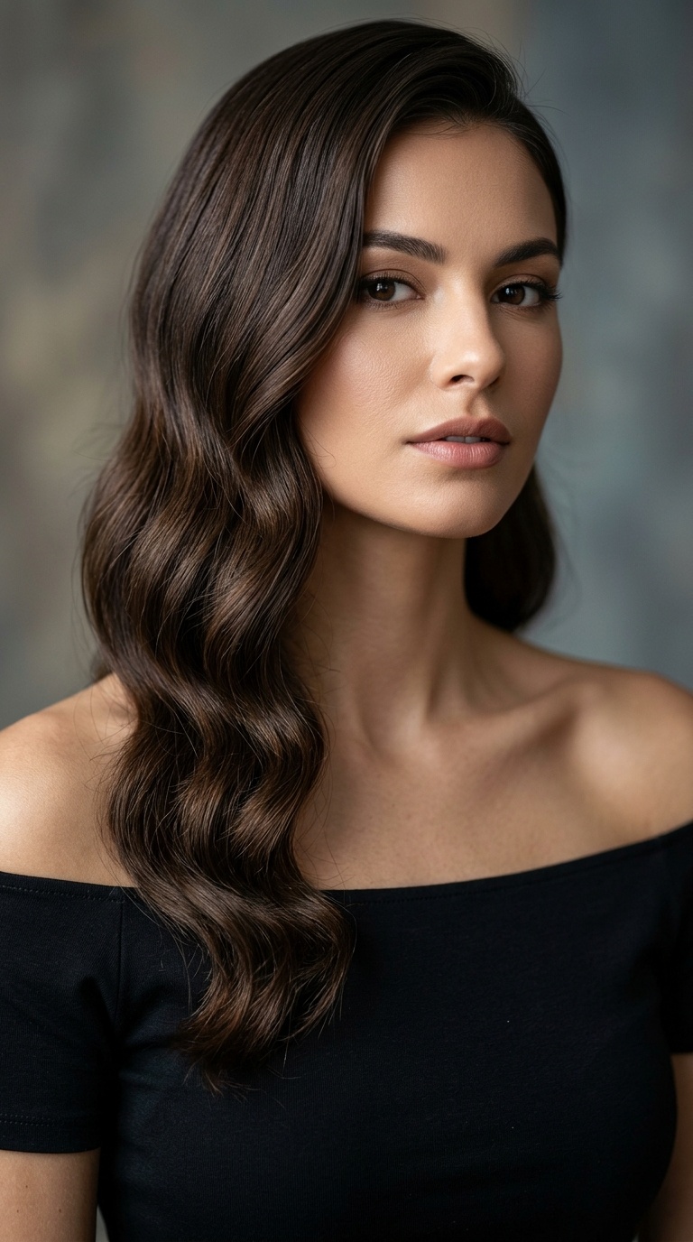 Side-Swept Hollywood Waves