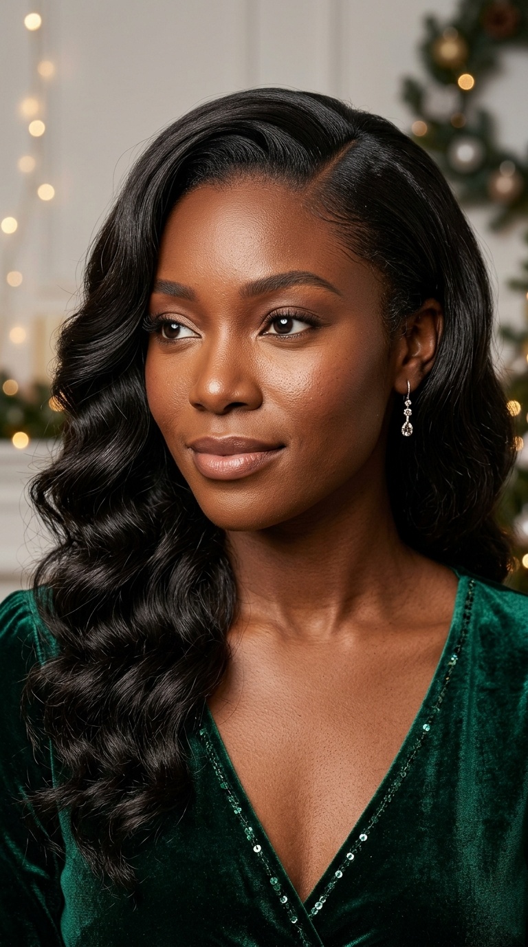 Side-Swept Hollywood Waves