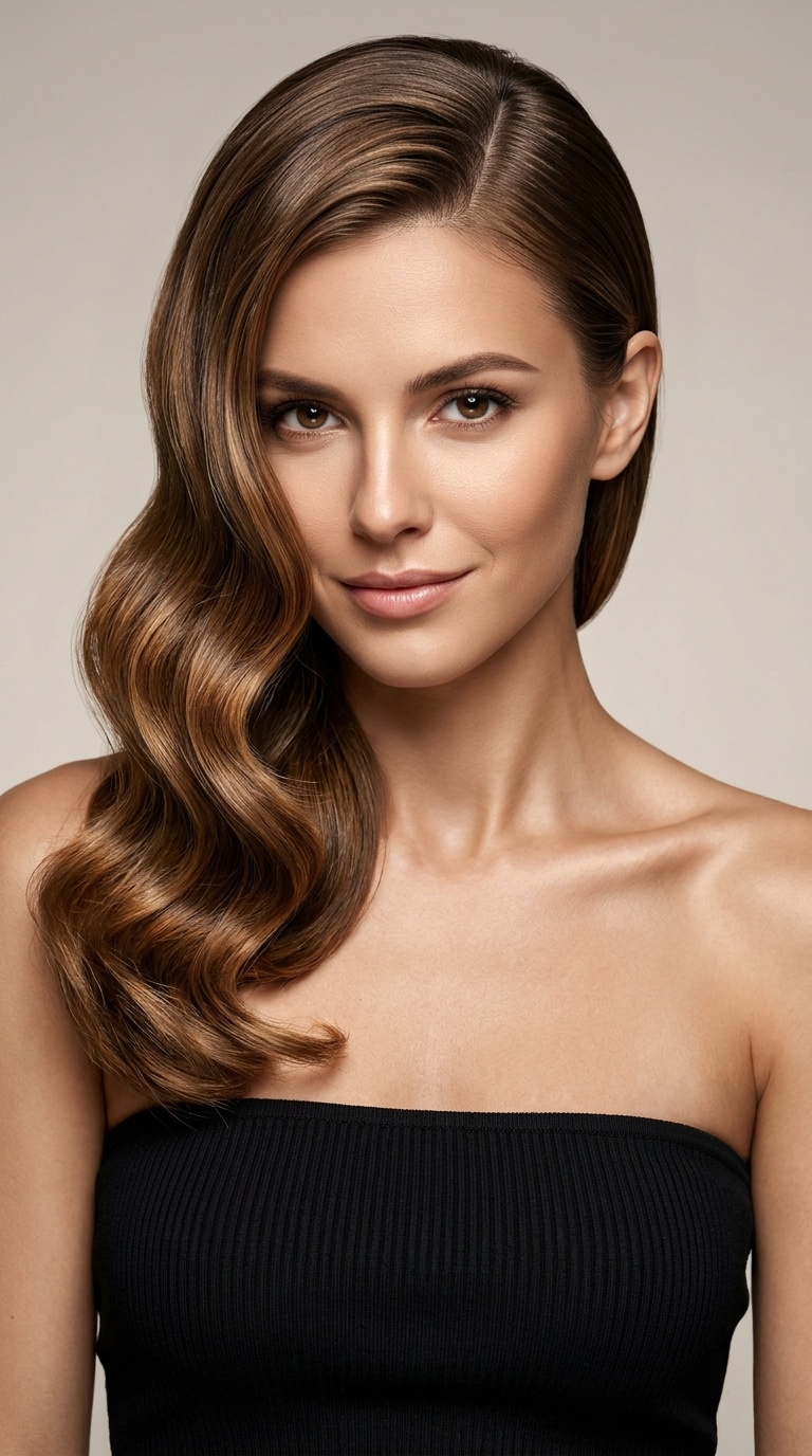 Side-Swept Hollywood Waves