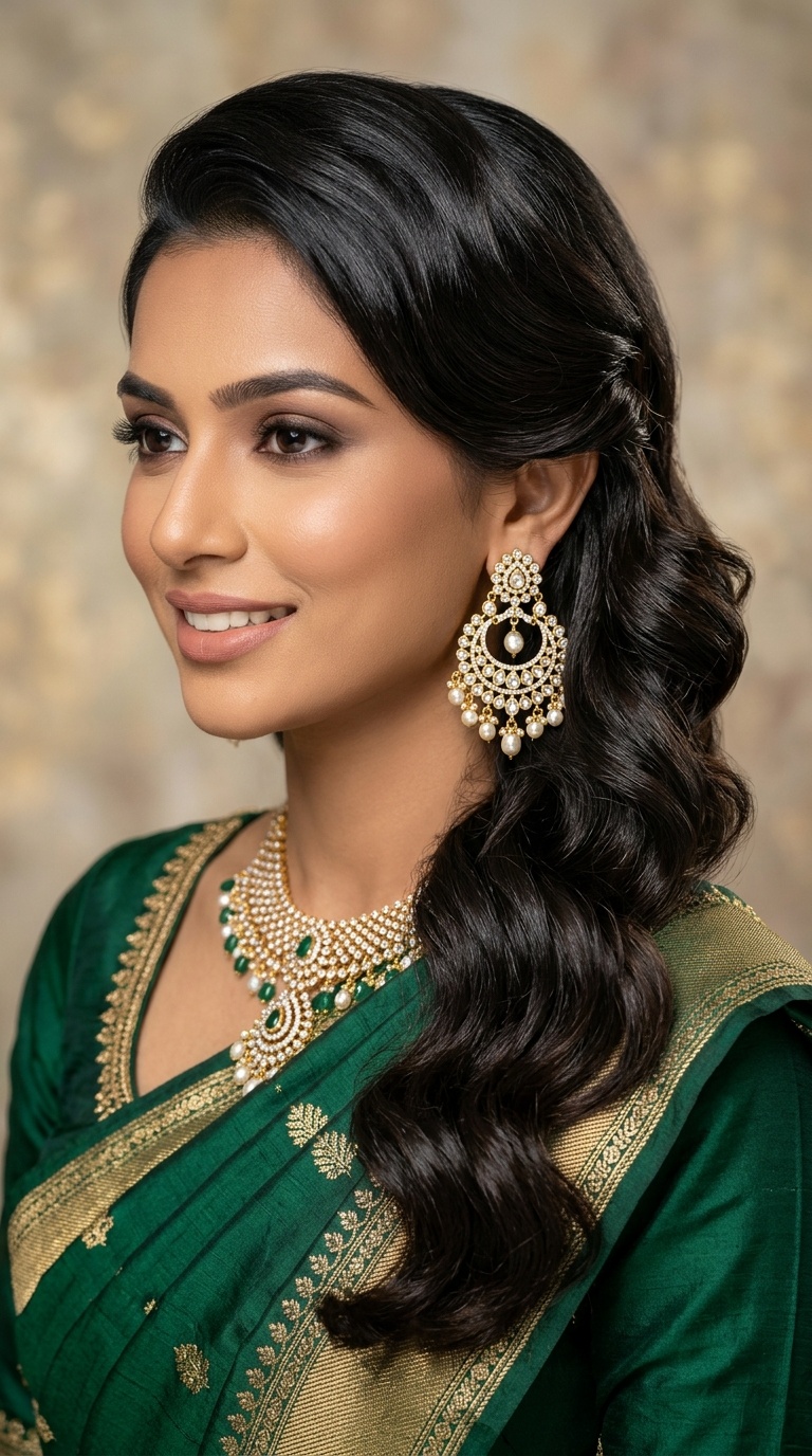 Side-Swept Hollywood Waves with Chandbalis