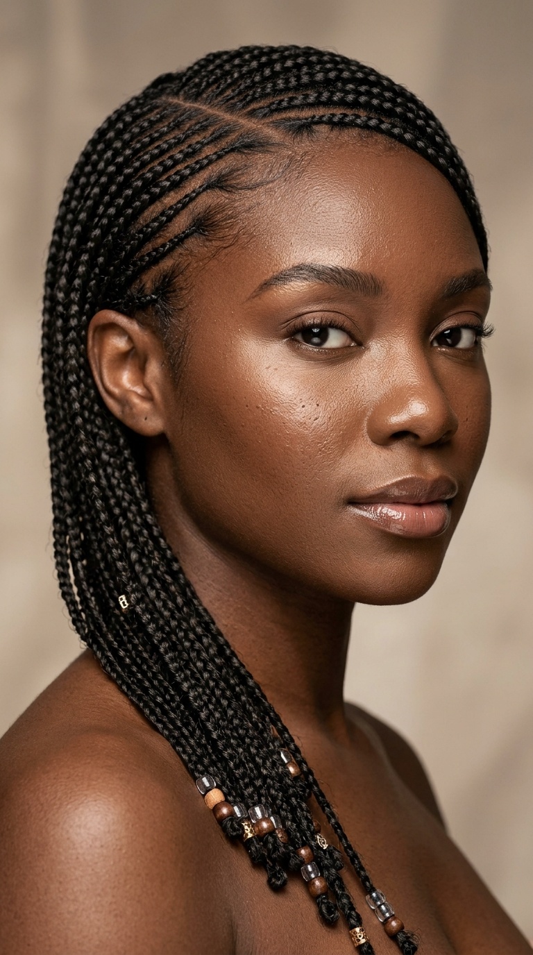 Side-Swept Lemonade Braids