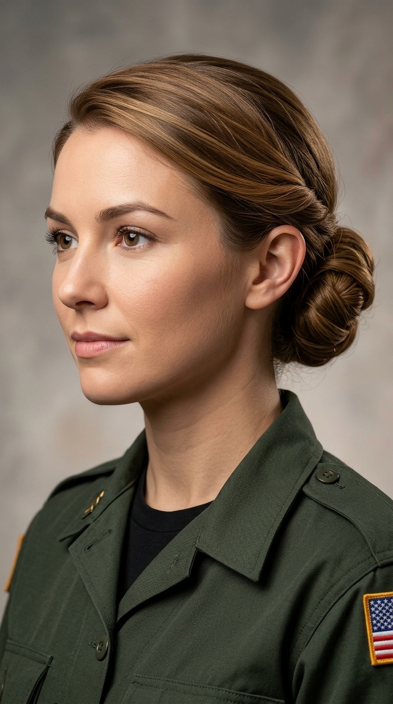 Side-Swept Low Bun
