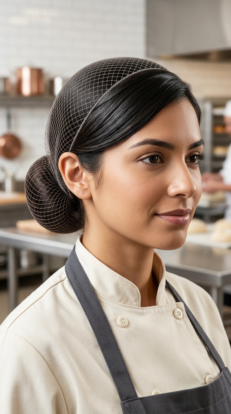 Side-Swept Low Bun