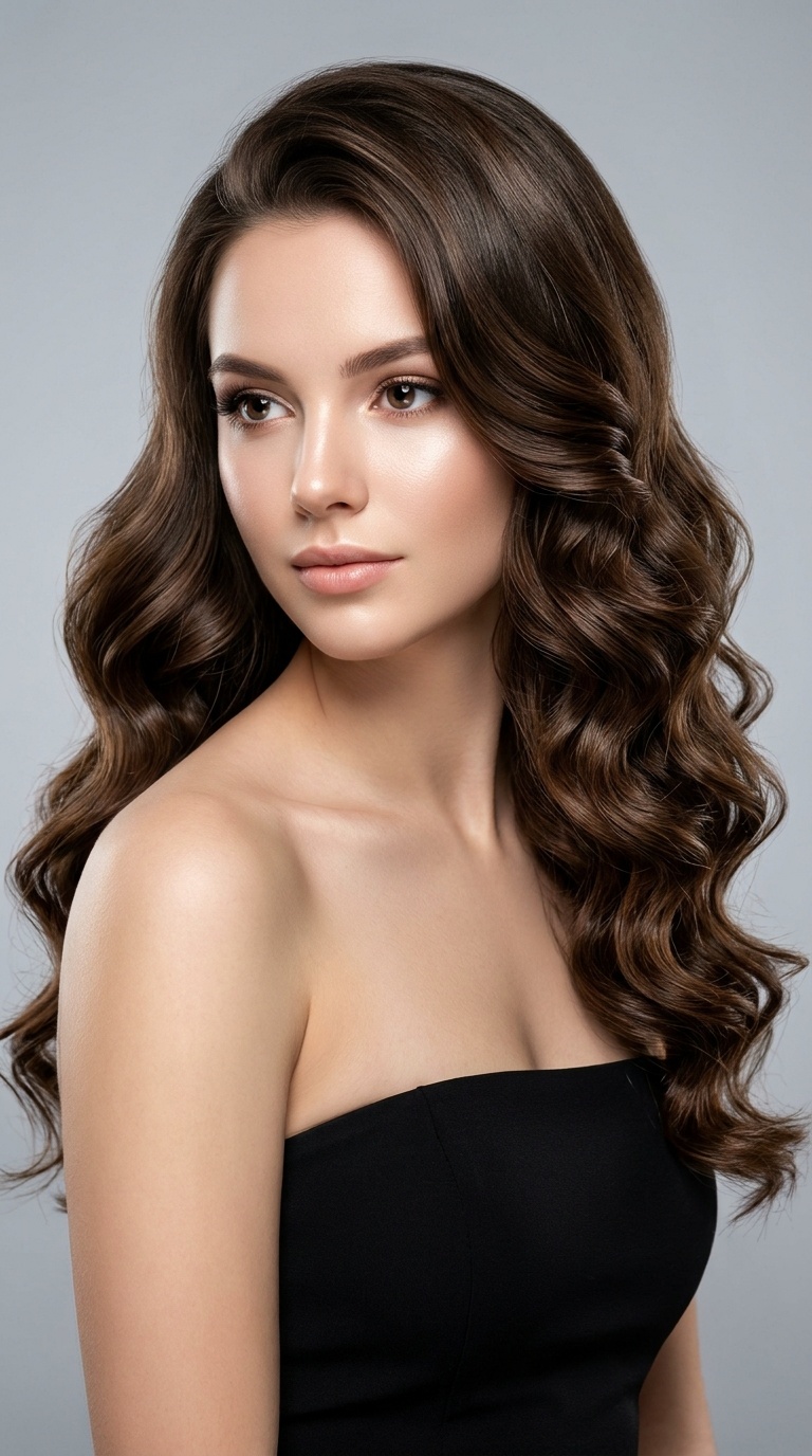 Side-Swept Mermaid Curls