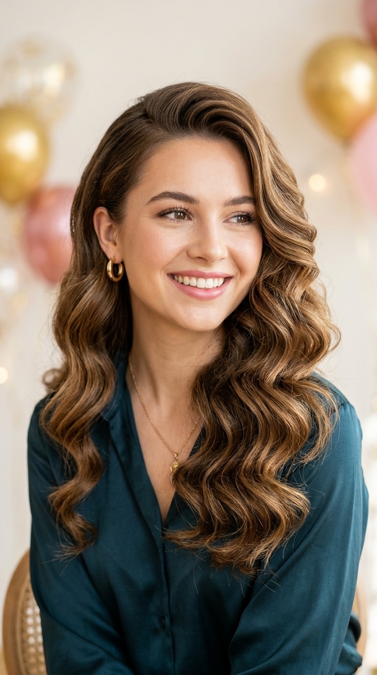 Side-Swept Mermaid Curls