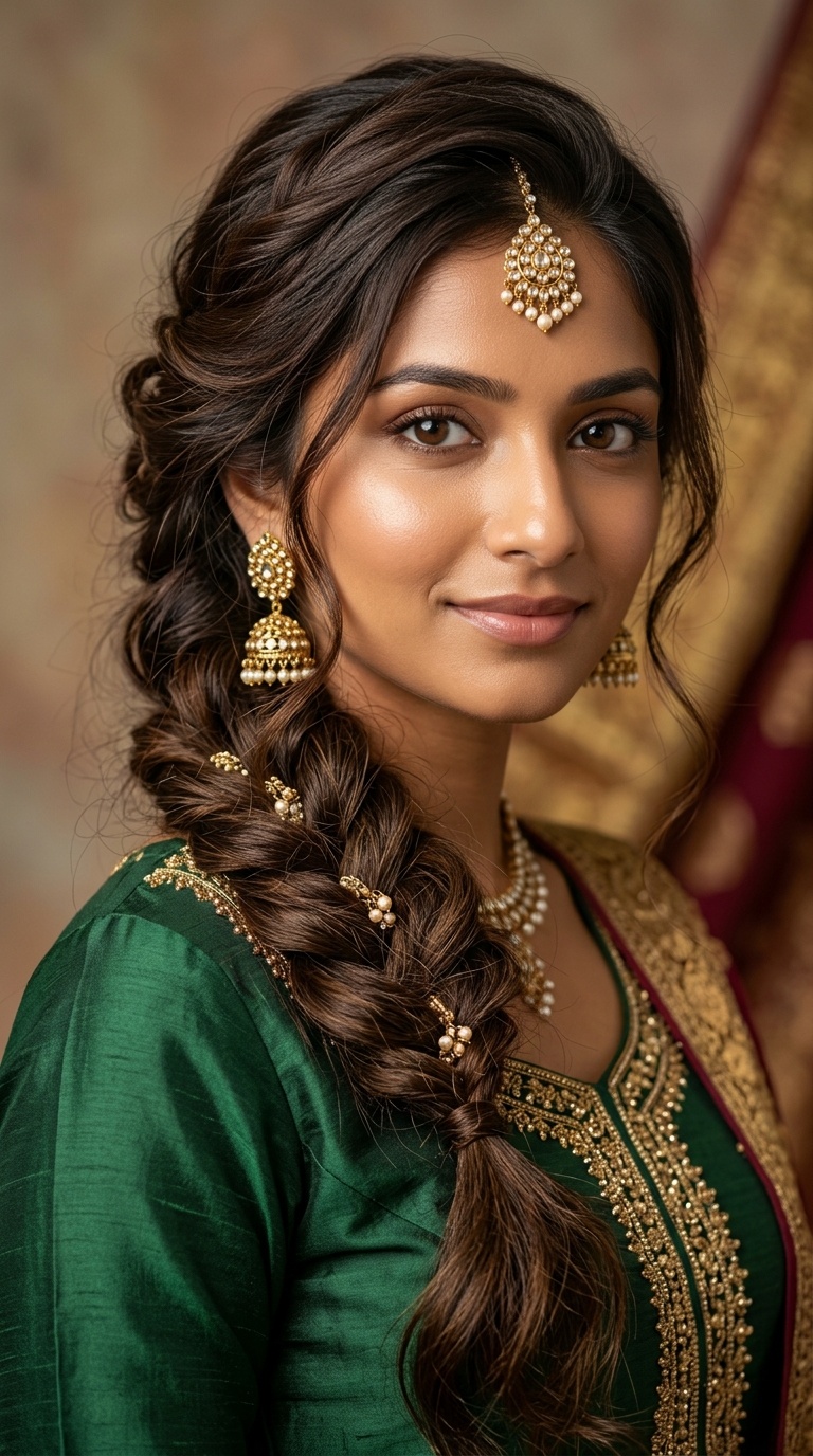 Side-Swept Messy Braid