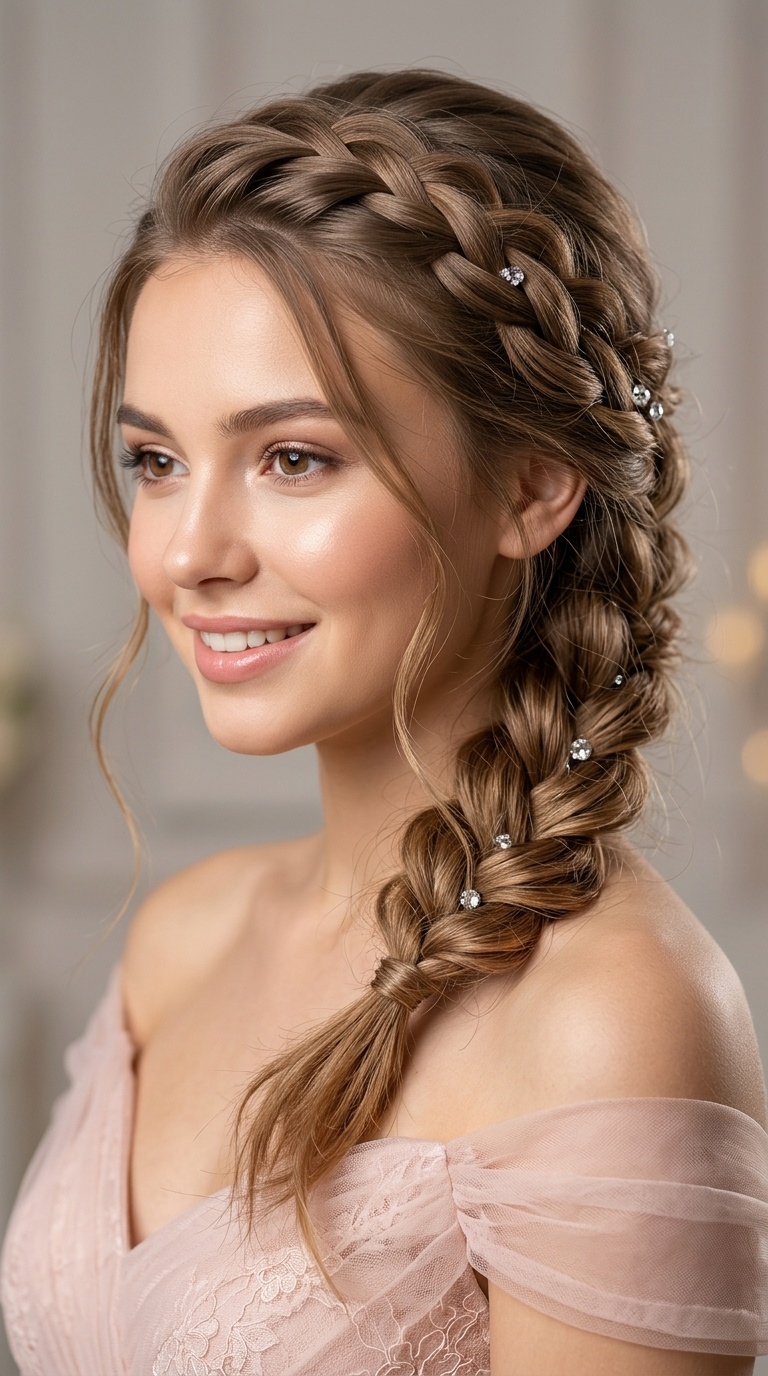 Side-Swept Romantic Braid