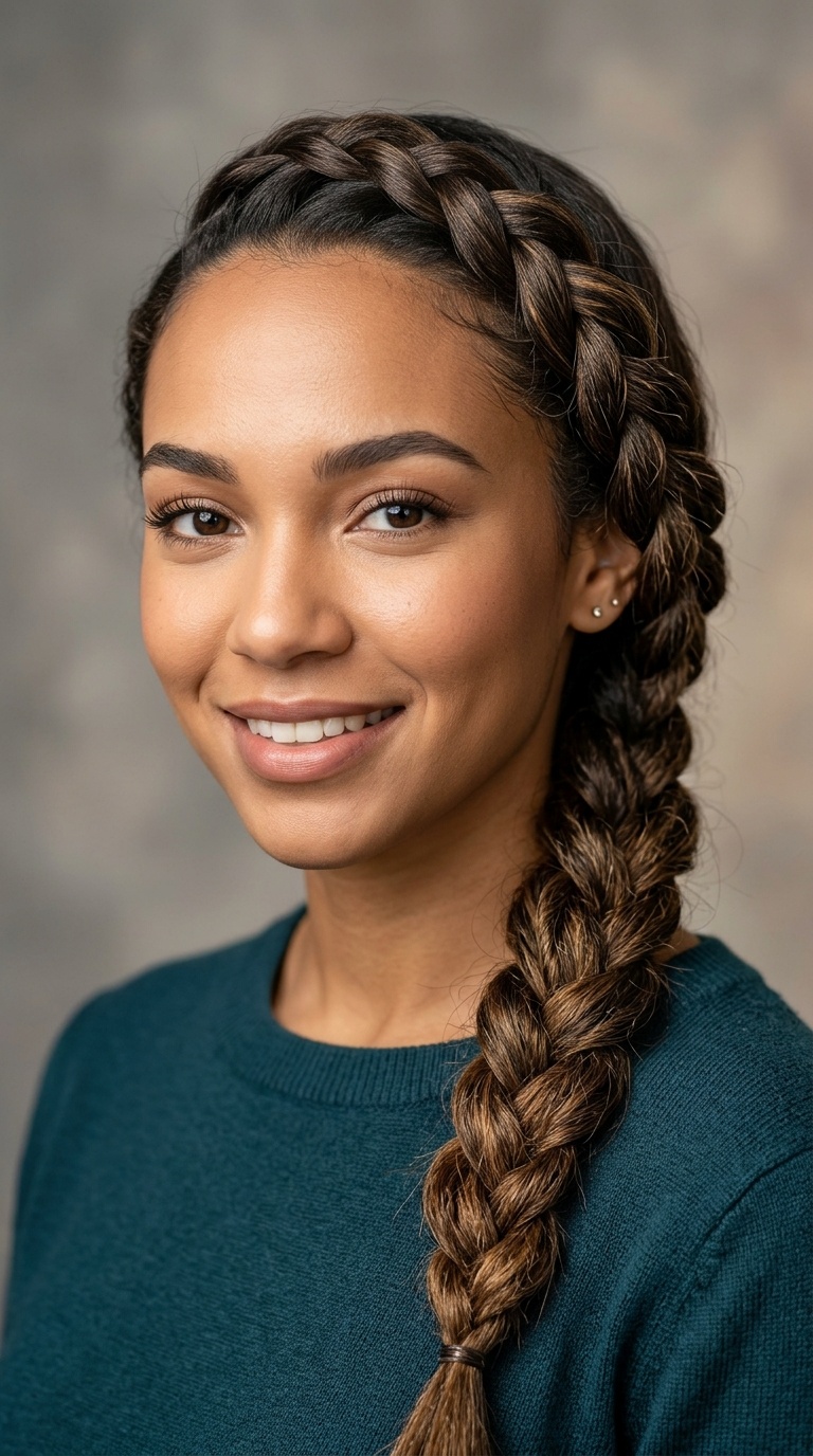 Side-Swept Rope Braid