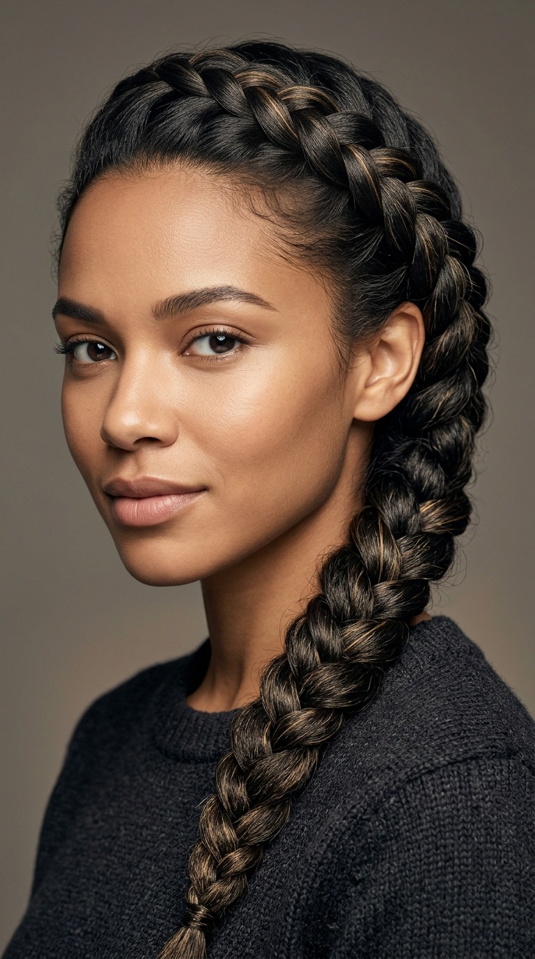 Side-Swept Rope Braid