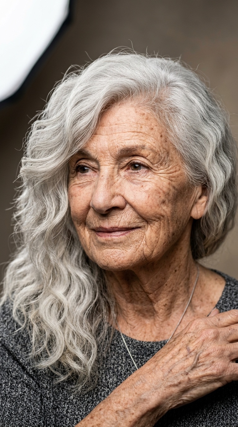 Side-Swept Silver Waves