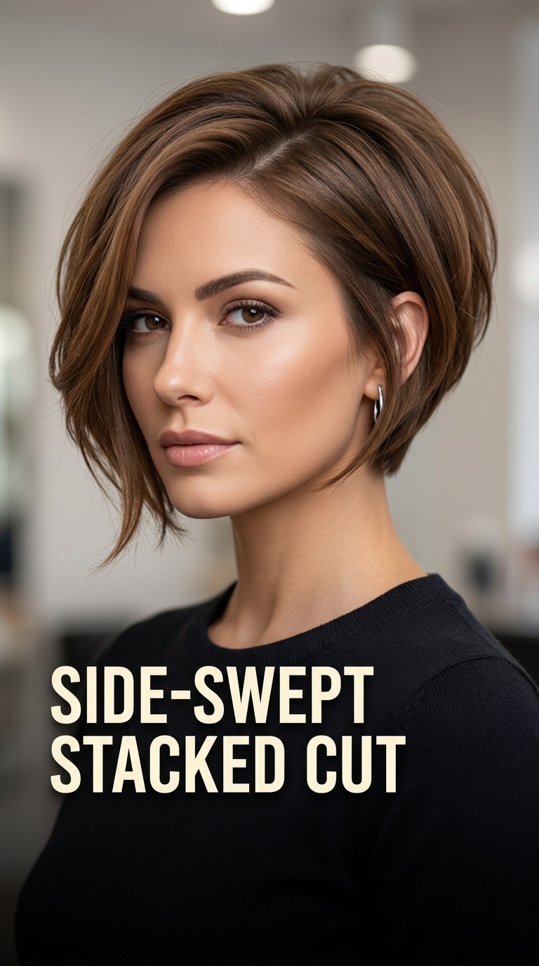 Side-Swept Stacked Cut