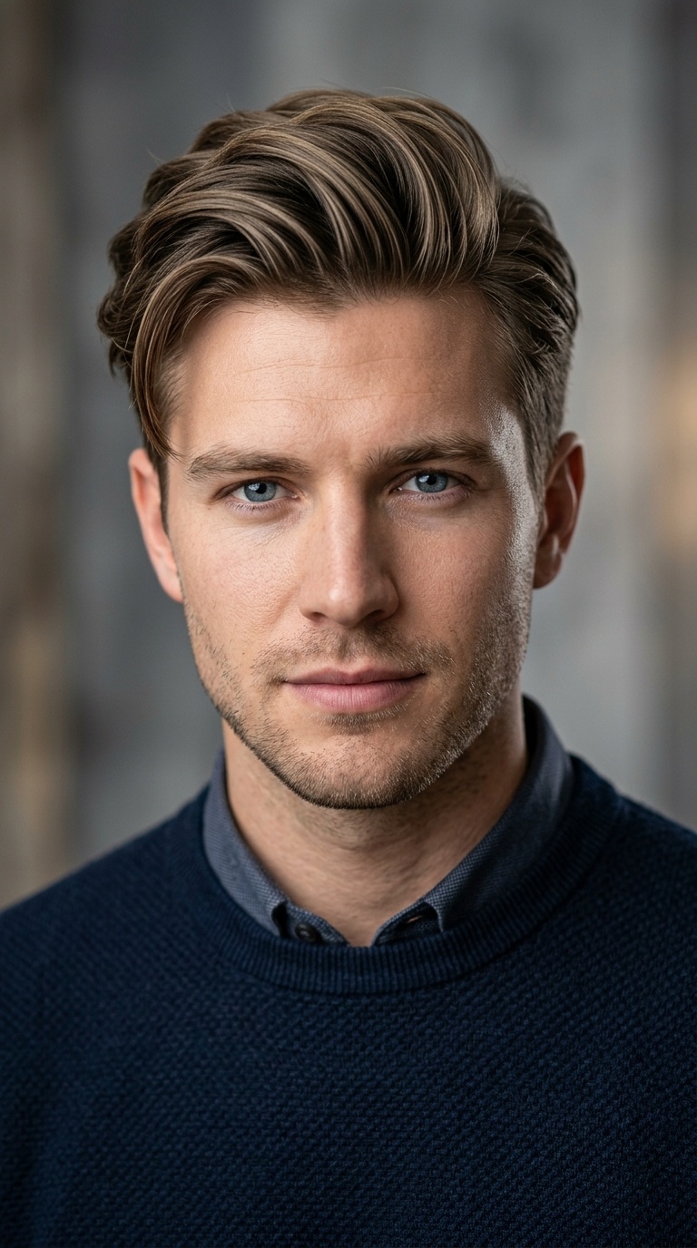 Side-Swept Straight Quiff