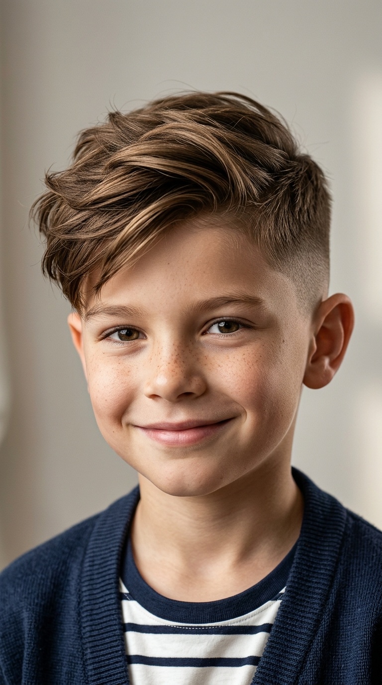Side Swept Texture with Mid Fade