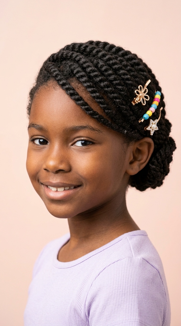 Side-Swept Twists with Barrettes