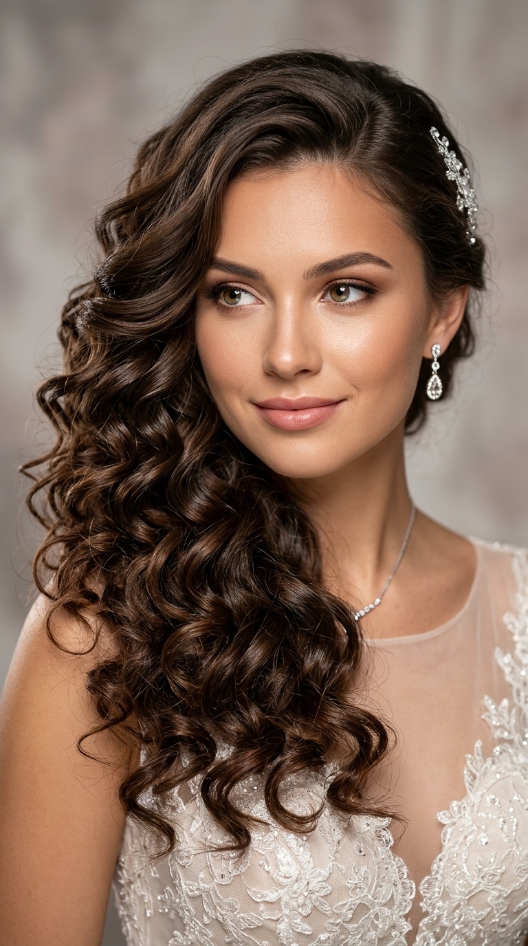 Side-Swept Voluminous Curls