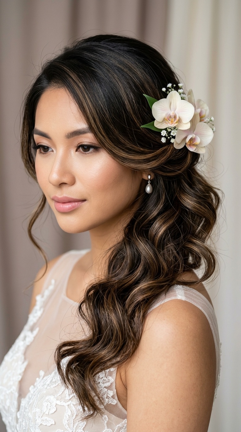 Side-Swept Waves with an Orchid Accent